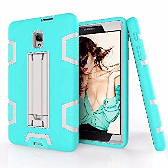 Tab A 8.0 2017 Case,LittleMax(TM) [High Impact] Kickstand Protective Case Daul Lay Robot Soft Gel Tough PC Samsung Galaxy Tab A 8.0" SM-380 / T385 Cover [Free Cleaning Cloth,Stylus Pen]-#Mint Gray