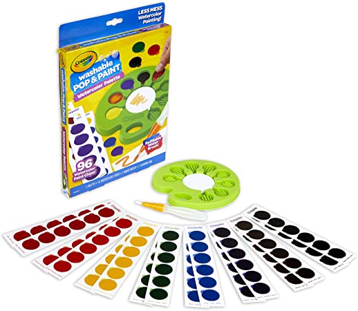 Crayola Watercolor Paint Set, Pop & Paint Palette, Washable Kids Paints, Gift