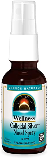 Source Naturals Wellness Colloidal Silver 10 ppm Nasal Spray - 2 Fluid oz