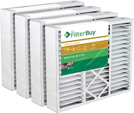 FilterBuy 20x20x5 Grille Honeywell FC40R1003, FC35A1043 Compatible Pleated AC Furnace Air Filters (MERV 11, AFB Gold). 4 Pack.