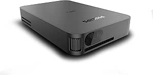 Philips GoPix 1, Ultra Slim Portable Projector, LED DLP, 2h Battery Life, 2x USB-C Video & Charge, HDMI, Built-in Speaker, Smartphone Companion