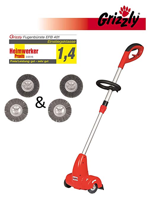 Grizzly Weed Brush Electric - Set of 2 Additional Brushes. Handy Tool to remove weeds without chemicals. German Plug!