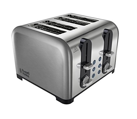 Russell Hobbs 22400 Wide Slot Four Slice Toaster - Stainless Steel Silver