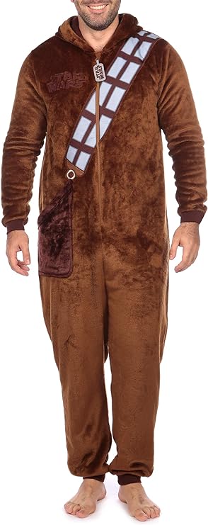 Star Wars Onesie | Chewbacca Onesie for Men | Fleece Men's Onesies | Fluffy Pyjamas for Adults