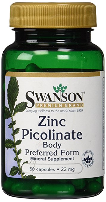 Swanson Zinc Picolinate Body Preferred Form 22 mg 60 Caps