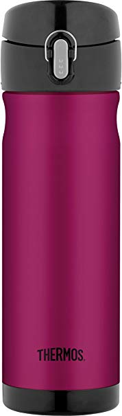 Thermos 16 Ounce Stainless Steel Commuter Bottle, Raspberry