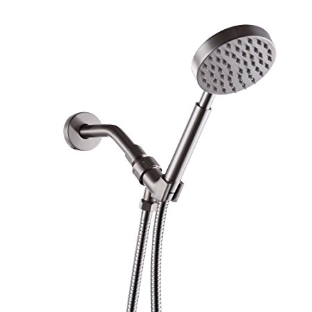 KES SUS304 Stainless Steel Handheld Shower Head with Extra Long Hose and Shower Arm Mount Brushed Nickel, DP152-2