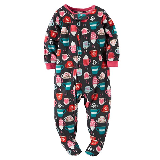 Carter's Baby Girls' One Piece Footed Fleece Pajamas