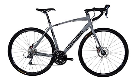 Tommaso Sentiero Shimano Claris Gravel Adventure Bike With Disc Brakes Perfect For Road Or Dirt Trail Touring, Matte Black, Grey