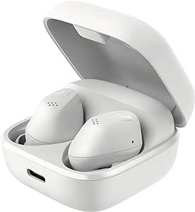 Sennheiser ACCENTUM True Wireless Earbuds - Crystal-Clear Sound with Hybrid ANC, Ergonomic Design, 28-Hour Battery Life, Touch Interface and Dual Mic Call Quality - White