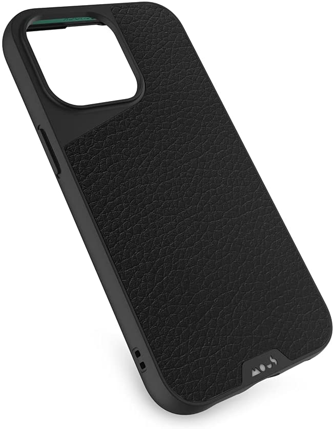 Mous - Protective Case for iPhone 13 Pro Max - Limitless 4.0 - Black Leather - Fully compatible with Apple's MagSafe