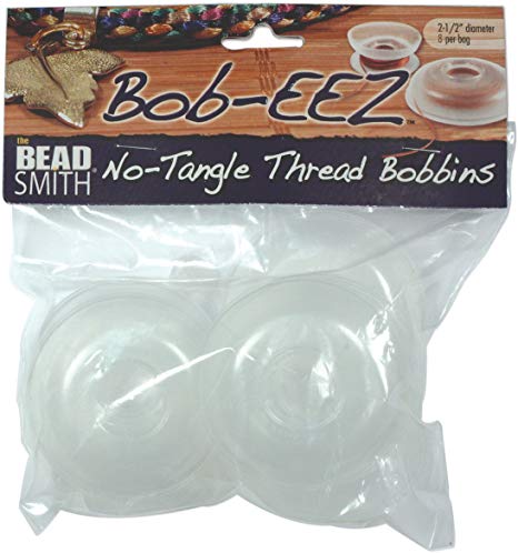 Beadsmith No Tangle Thread Bobbins, 2.5-Inch, 8-Pack