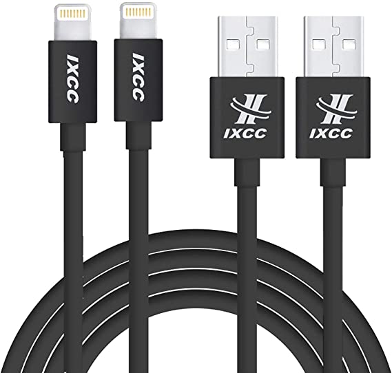 iXCC MFi Lightning Cable 10ft, iPhone Charger, for iPhone X, 8, 8 Plus, 7, 7 Plus, 6s, 6s Plus, 6, 6 Plus, SE 5s 5c 5, iPad Air 2 Pro, iPad Mini 2 3 4, iPad 4th Gen (Black)