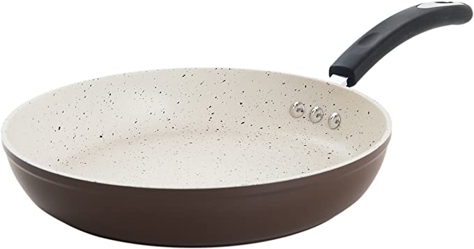 Ozeri 12-Inch (30 cm) Stone Earth Pan with 100-Percent PFOA-Free Stone-Derived Non-Stick Coating from Germany, Coconut Brown