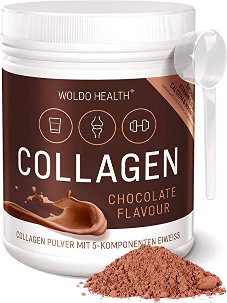 Collagen Powder Supplement Chocolate Taste – 500g Sugar-Free Bovine Collagen with 5-Component Protein