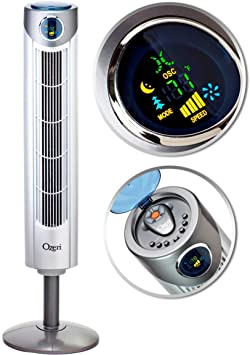 Ozeri Ultra 42" Adjustable Oscillating Tower Fan - with Noiseless Airflow Technology