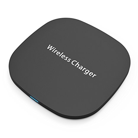 Fast Wireless Charger, BESTHING Qi Wireless Charging Pad for iPhone 8 / 8 Plus, iPhone X, Samsung Galaxy Note 8 / S8 / S8 Plus, S7 / S7 Edge and Qi-Enabled Devices Black