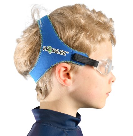 PAINLESS Swimming Goggles for Kids - Stop torturing your kids with painful rubber straps that pull hair - Frogglezreg Swimming Goggles are hassle free