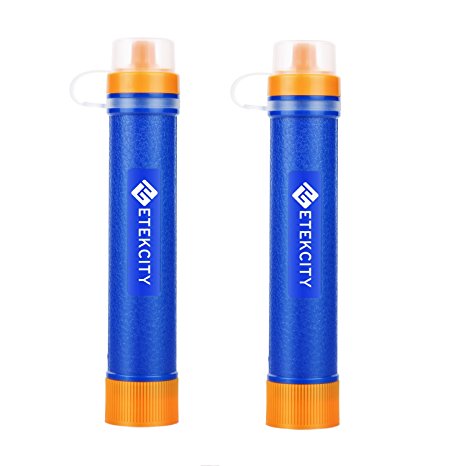 Etekcity 2Pack Portable 1500L Emergency Camping Water Filter, 3-stage filtration , 0.01 Micron, Survival Kit Supplies