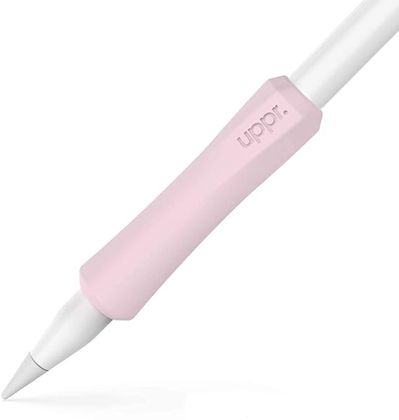 UPPERCASE NimbleGrip Premium Silicone Ergonomic Grip Holder, Compatible with Apple Pencil and Apple Pencil 2 (1 Pack, Pink)