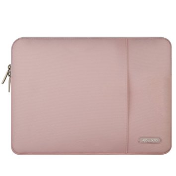 Mosiso iPad Pro 10.5 Case Sleeve, Polyester Bag for 9.7-10.5 Inch iPad Pro, New iPad 2017, Compatible with iPad Air 2/Air, iPad 1/2/3/4 Water Repellent Vertical Cover with Pocket, Pink