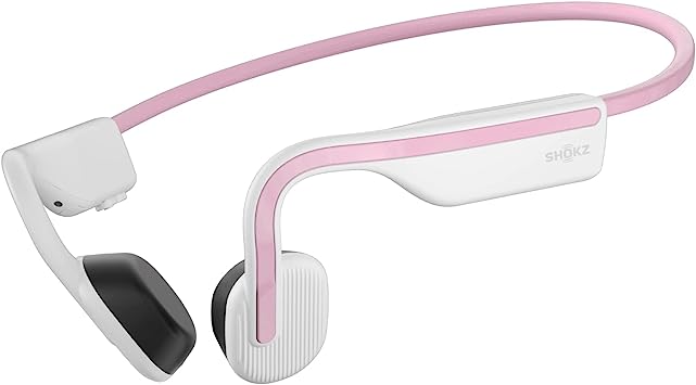 SHOKZ OpenMove Wireless Headphones, [England Athletics Recommended] Bluetooth Bone Conduction Headset with Mic, 6 Hour Playtime & IP55 Waterproof, Sports Headphones for Running Yoga Cycling (Pink)