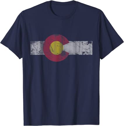 Vintage Patriotic Flag of Colorful Colorado T-Shirt T-Shirt