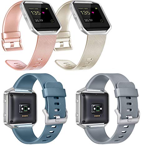 Vancle Replacement Bands Compatible with Fitbit Blaze, 4 Pack