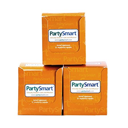 Himalaya PartySmart 10's (3 Pack) for Hangover Prevention, Alcohol Metabolism and Better Morning After 250mg