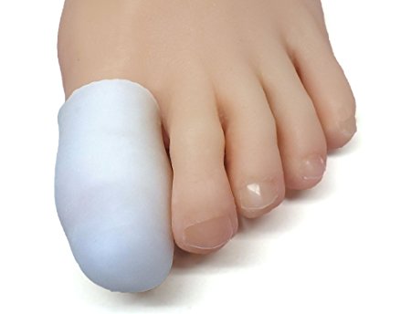 6 Pack Gel Toe Cap and Protector - Cushions to Protect the Toe and Provides Relief from Missing or Ingrown Toenails, Corns, Blisters, Hammer Toes and Other Painful Conditions by ZenToes - Size Large