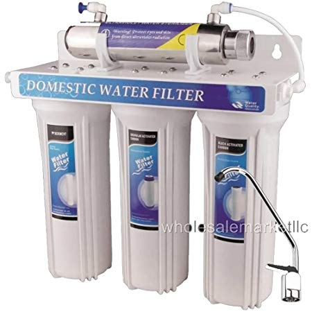 UV Sterilizer Drinking Water Filter System Ultraviolet Light Under Sink Purifier