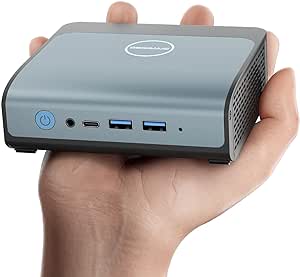 Mini PC E1, 16GB DDR4 512GB SSD, Intel Alder Lake-N100 (up to 3.4GHz), 2.5G Dual LAN Mini Computer Supports WiFi5, BT5.2, USB3.2 * 4, 4K@60Hz Triple Display, Home-Server/Network Firewall