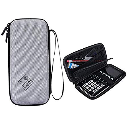 For Graphing Calculator Texas Instruments TI-84/Plus CE Hard EVA Carrying Case Protective Storage Bag - Grey