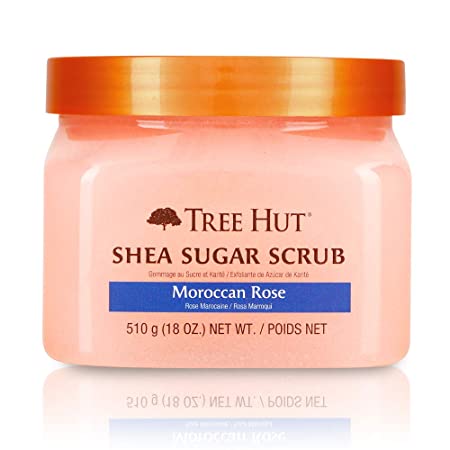 Tree Hut Shea Sugar Scrub Moroccan Rose, 18oz, Ultra Hydrating and Exfoliating Scrub for Nourishing Essential Body Care (Pack of 3)