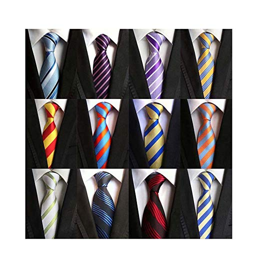 Weishang Lot 12 PCS Classic Men's Tie Silk Necktie Woven JACQUARD Neck Ties