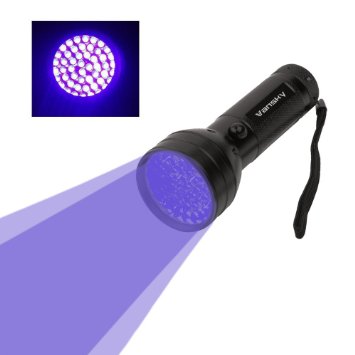 Vansky® 51 LEDs UV Blacklight Flashlight, Pets Ultra Violet Urine Stain Detector, Find Dry Stains on Carpets, Rugs, Floor. 3 x AA Batteries Included
