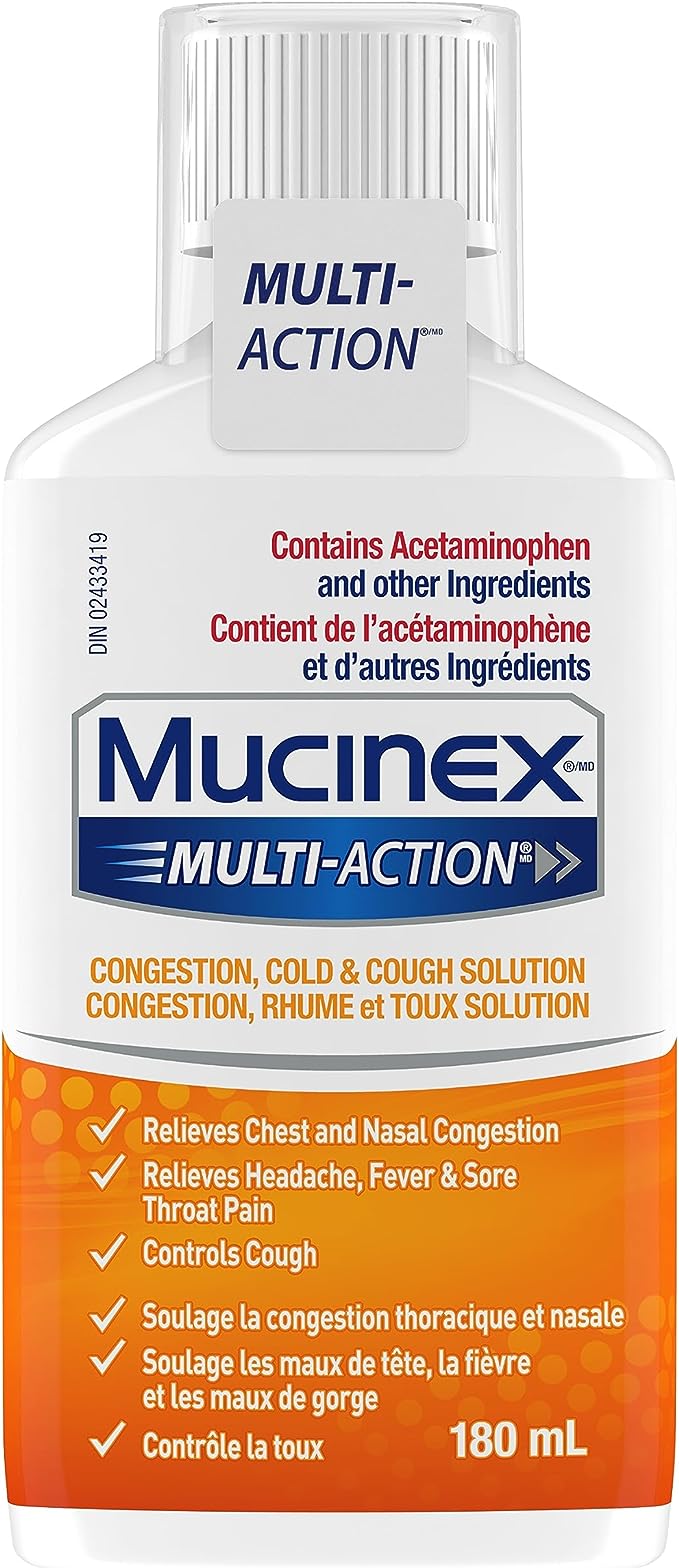 Mucinex Multi Action Liquid - Congestion Cold & Cough Solution