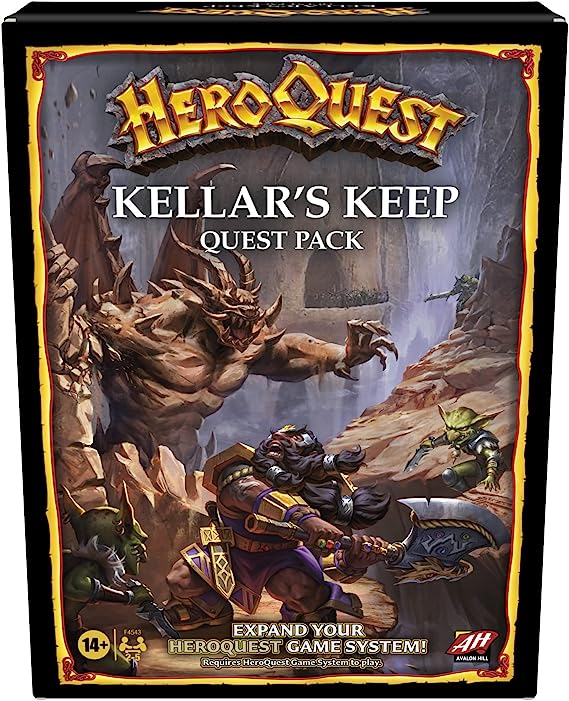 Avalon Hill HeroQuest Kellar's Keep Expansion, Dungeon Crawler Board Game for Ages 14 and Up 2-5 Players Requires HeroQuest Game System to Play