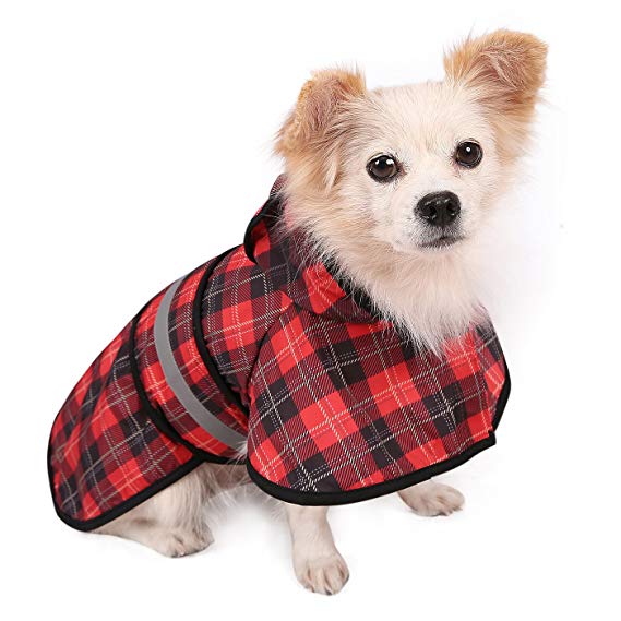 HDE Dog Raincoat Hooded Slicker Poncho for Small to X-Large Dogs and Puppies