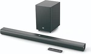 JBL Cinema SB 550, Barre de Son 3.1 canaux avec caisson de Basses sans Fil, Connexion HDMI Arc, Dolby Audio, Musique sans Fil en Streaming, Bluetooth intégré, Design Compact, 250 W, en Noir