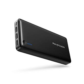 RAVPower 26800mAh Power Bank Portable Charger Total 5.5A Output 3-Ports External Battery Packs (2.4A Input, iSmart 2.0 USB Power Pack) Portable Phone Charger Other Smart Devices