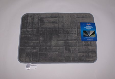 Spa Quality luxury Bath Mat with Memory Foam Collection (Storm Gary, 17 inch x 24 inch)