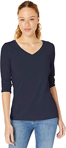 Amazon Essentials Women's Classic-Fit 3/4 Sleeve V-Neck T-Shirt