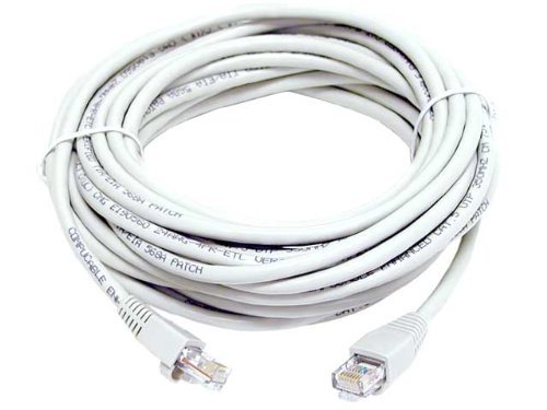 CAT5e RJ45 PATCH ETHERNET NETWORK CABLE 50 FT WHITE
