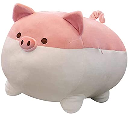 Fortuning's JDS® Plush Toy Pig Plush Animal Hugging Pillow Soft Stuffed Cute Stuffed Pillows Comfortable Doll Cushion Toys Children Plush Toy Lifelike Animal Pillows Gift (pink, 19.6 inch(50cm)