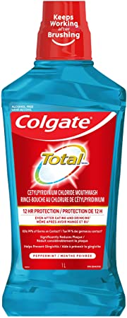 Colgate Total 12HR Pro-Shield Mouthwash, Peppermint Blast, 1 L