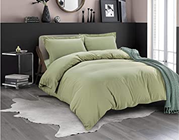 Elegant Comfort Luxury 2-Piece Duvet Cover Set - Ultra Soft 1500 Thread Count Egyptian Quality Hotel Collection - Comforter Cover with Button Closure and 2 Pillow Shams, Twin/Twin XL, Sage-Green