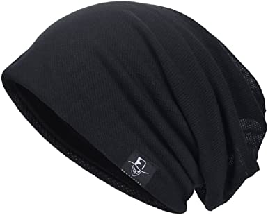 VECRY Men Slouch Hollow Beanie Thin Summer Cap Skullcap