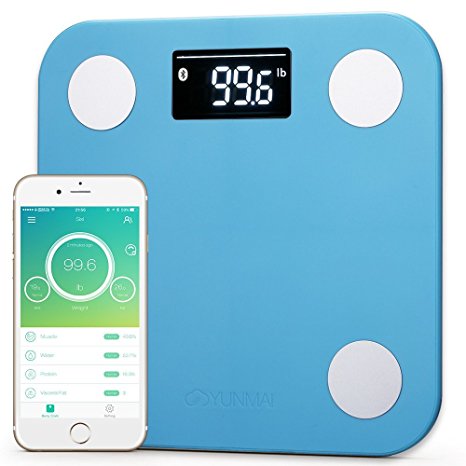 Yunmai Mini Smart Scale Wireless Bluetooth Weight Body Digital BMI IOS & Android (Blue)
