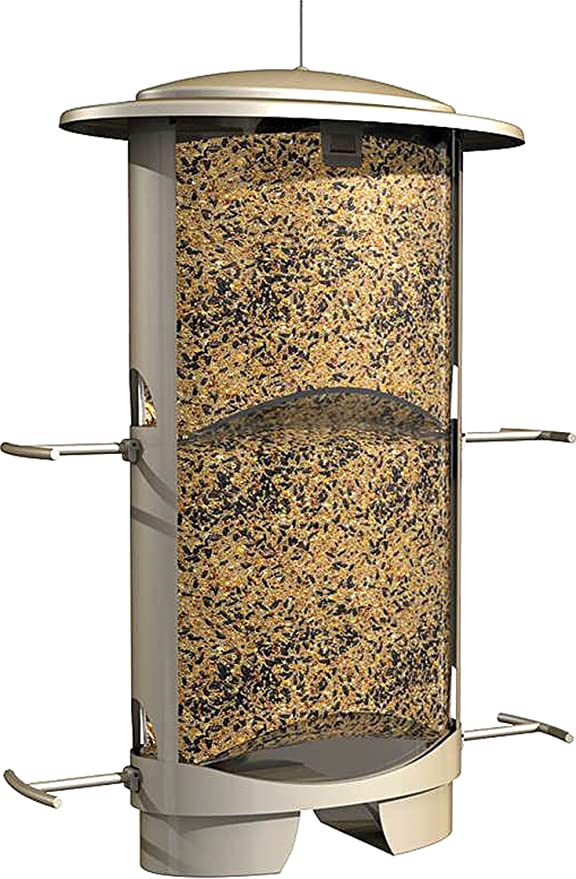 More Birds X-1 Squirrel-Proof Bird Feeder with 4.2-Pound Bird Seed Capacity and Four Feeding Ports